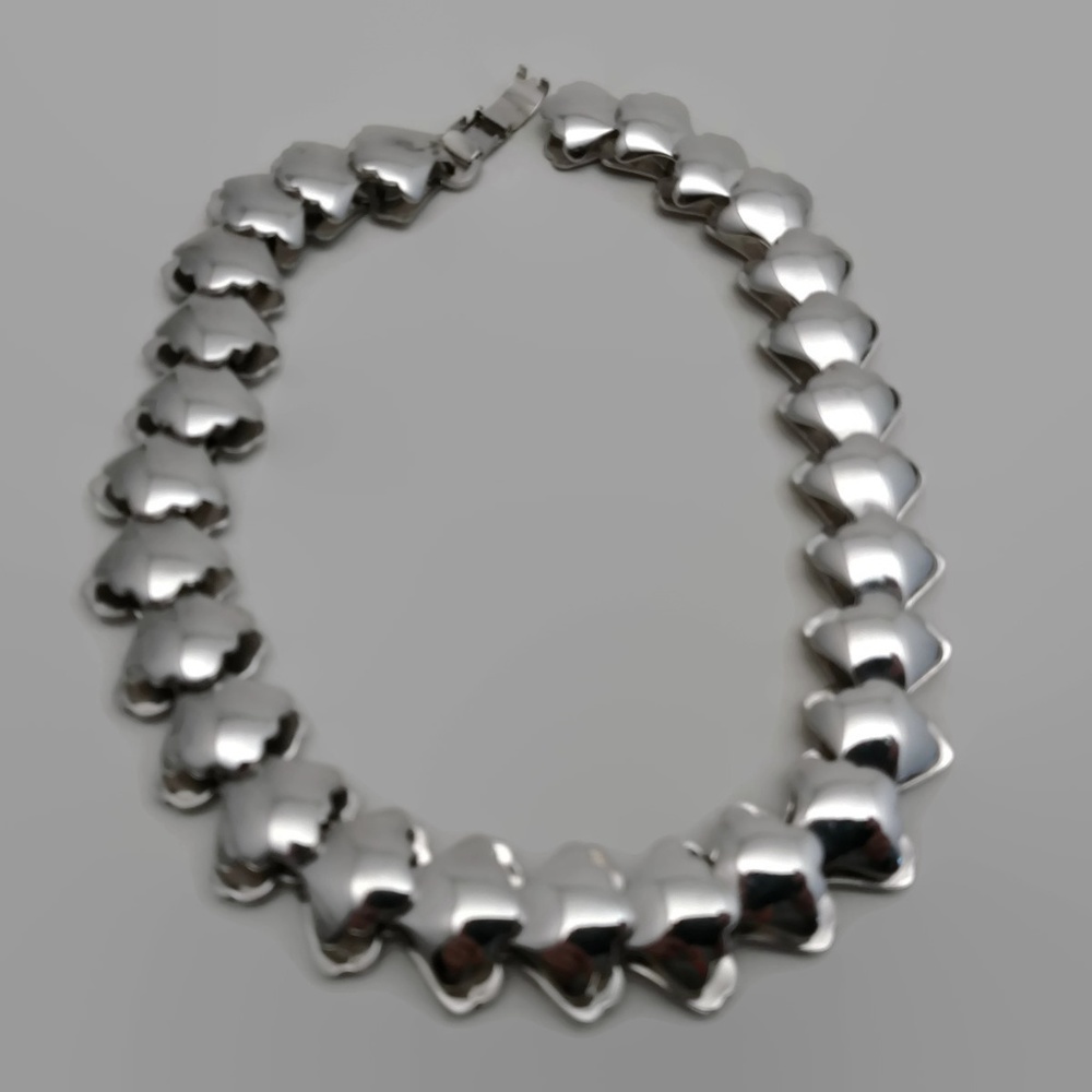 Vintage Jeray Rice Weiner Silver Tone Necklace